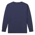 thumbnail image 2 of Men's T-Shirt Long Sleeve Crew Neck Casual Workout T-Shirt Navy 5# Small, 2 of 8
