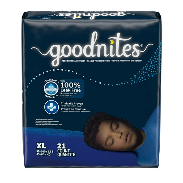 Goodnites Nighttime Kids Diaper, Child Underwear, XL, 63 Uds