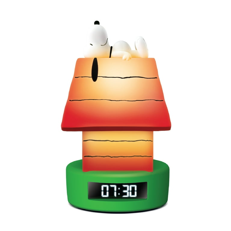 Peanuts Snoopy Doghouse LED Alarm Clock – Warm White Lighting