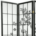 thumbnail image 2 of Oriental Furniture 6 Ft Tall Lucky Bamboo Room Divider, black, 3 panel, 2 of 3