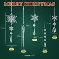 thumbnail image 6 of Inadays 32pcs Crystal Christmas Ornaments Set - Iridescent Acrylic Snowflake & Icicle Drop Hanging Decor for Tree, Winter Wonderland Party, 6 of 6