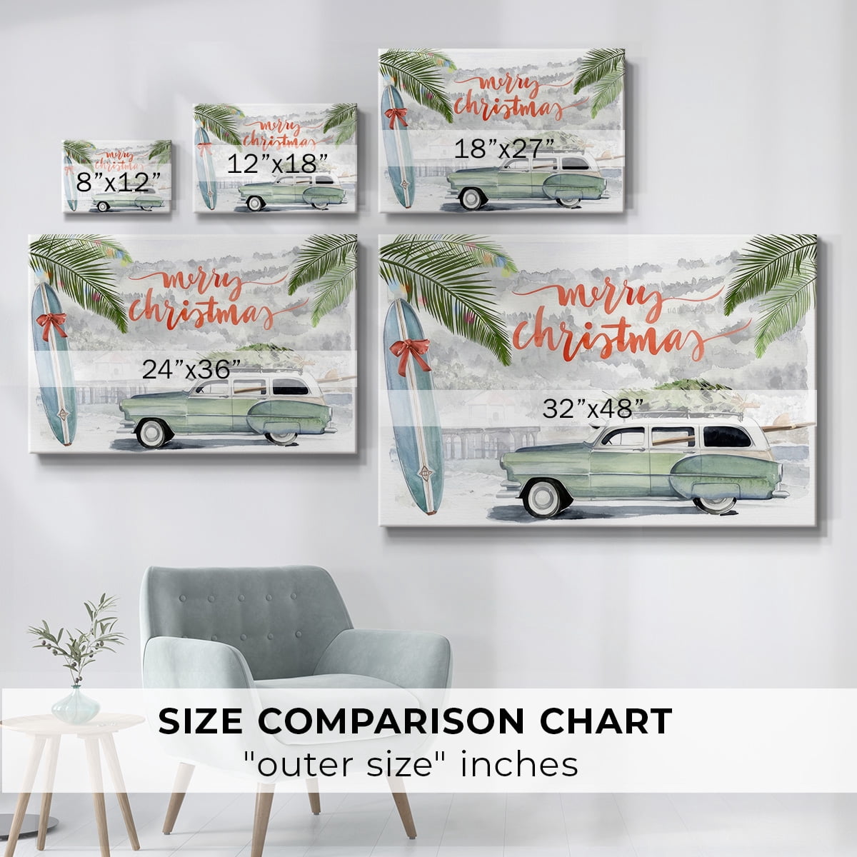 So Cali Christmas Collection A- Gallery Wrapped Canvas