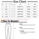 thumbnail image 2 of Puntoco Pantalones De Tubo Con Bolsillo Transpirables Informales De Algodón Y Lino De Color Sólido De Cintura Alta Para Mujer Pantalones Recortados Azul Xxl, Regalo Para Mujer, 2 of 6