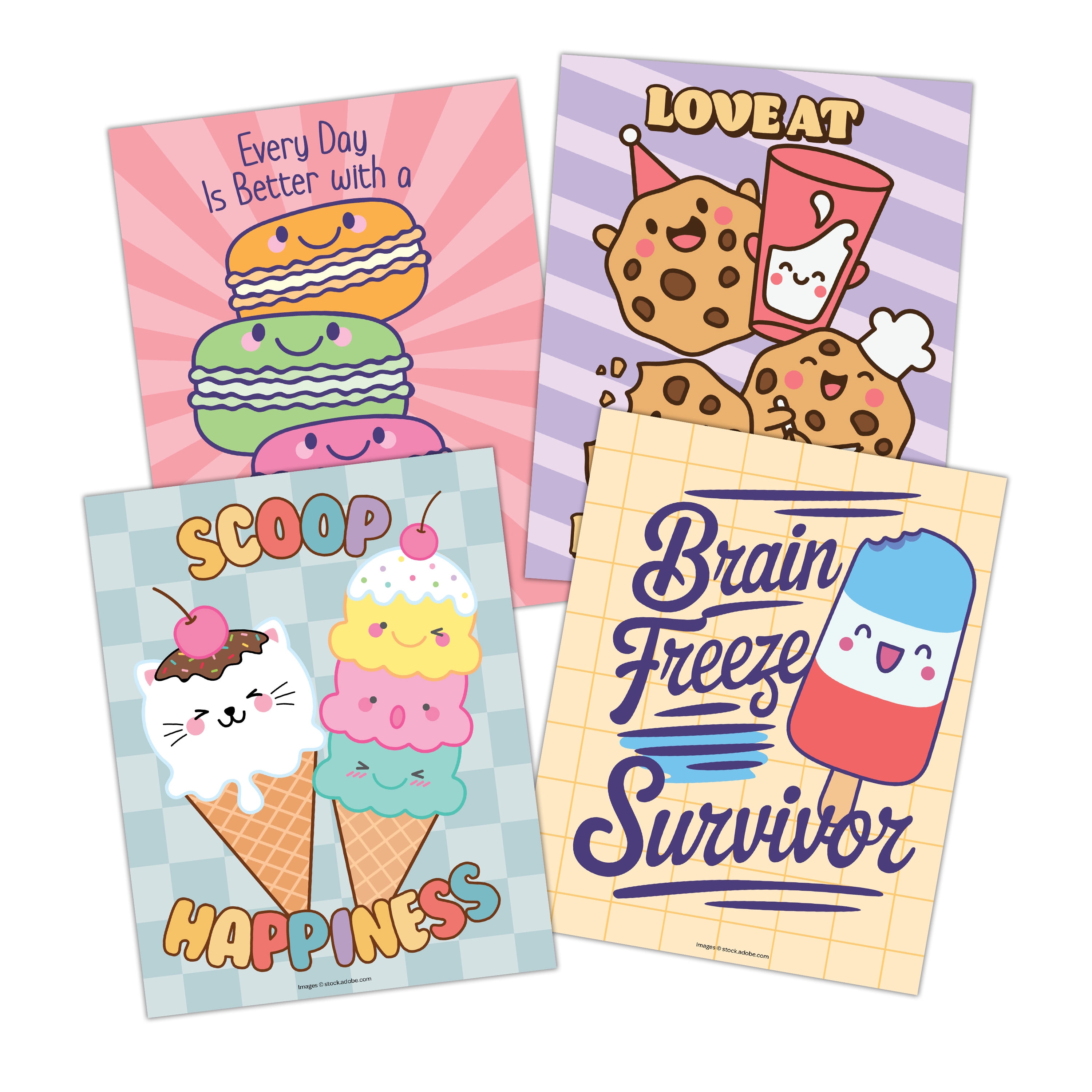 Bendon Sweet Treats Trendy Gift Set with a Coloring Book, Posters, Stickers, Crayons, & Punch-Out Characters