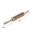 thumbnail image 3 of Wooden Rolling Pin with Christmas Pattern Carving - Cookie Embossing Rolling Pin - Sulace (Elk gift style), 3 of 14