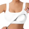 thumbnail image 6 of Ankola Plus Size Women Ribbed Tank Top Front Lift Built-in Padded Bra Sleeveless Camisole, 6 of 7
