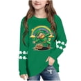 thumbnail image 1 of Blusas y camisas de manga larga con cuello redondo, moda del Día de San Patricio, blusa informal con estampado bonito de manga larga para niños y niñas., 1 of 5