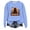 Sky Blue, variant on JULMCOMO Halloween Sweaters for Women Cat Pumpkin Ghost Print Crew Neck Loose Fit Pullover Sweatshirts Cute Print Casual Holiday Party Outfits Gray S