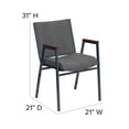 thumbnail image 6 of Bowery Hill Fabric/Steel Multipurpose Stacking Arm Guest Chair in Gray, 6 of 9