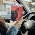 thumbnail image 6 of Cauagu Cute Black Kitten Cartoon Pattern 20oz Tumbler,Stainless Steel Vacuum Insulated Tumbler with Lid Insulated Coffee Mug Thermal Cup with Splash Proof Sliding Lid-Without Straw, 6 of 8