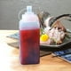thumbnail image 5 of GOOHOCHY 2 botellas exprimibles para condimentos, 800 ml, para mostaza, kétchup, aderezo para ensaladas, dispensador de mermelada, transparente., 5 of 8