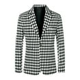 thumbnail image 5 of Lars Amadeus Men's Checked Blazer Slim Fit Casual Lightweight Plaid Sports Coat, 5 of 5
