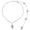 Silver, variant on Rhinestones Back Chain Necklace for Backless Dress Bridal Wedding Backdrop Chain Body Jewelry Crystal Necklace for Women