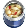 thumbnail image 2 of thermos funtainer 10 ounce stainless steel vacuum insulated kids food jar with folding spoon, navy, 2 of 4