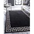 thumbnail image 3 of Unique Loom 3137310 Geometric Casual Modern Border Area Rug, 2 x 3 Feet, Charcoal/Beige, 3 of 10