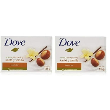 Dove Purely Pampering Shea Butter Beauty Bar With Vanilla Scent Soap 4.75 Oz/135 Gr (2 Pack)