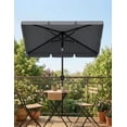 thumbnail image 1 of Kojooin Rectangular Beach Umbrella with Clamp, Adjustable Sun Shade for Sand, Patio or Lawn, 1 of 7