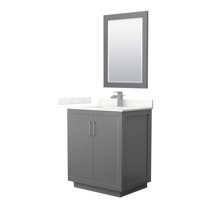 Wyndham Collection Wcf111130s-Qtz-Unsm24 Icon 30" Free Standing Single Basin Vanity Set -