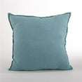 thumbnail image 1 of SARO 13049.SE20S 20 in. Square Fringed Design Linen Down Filled Pillow - Sea Green, 1 of 6