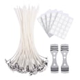 thumbnail image 1 of Innovative Candle Crafting Solution, Candle Wick Holders And Stickers, Pre-waxed And Tabbed Short Candle Making Wicks, Flat Braided Cotton Wicks For Soy Wax (50 Pieces), 1 of 6