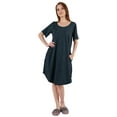 thumbnail image 5 of Inkmeso Nightgowns for WoMen's Short Sleeve W/ Round Neck Nightdress Jersey Tunic Loungewear, 5 of 7