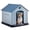 Blue, variant on Waleaf Durable Waterproof Plastic Dog House for Small to Large Sized Dogs, Indoor Outdoor Doghouse with Elevated Floor
