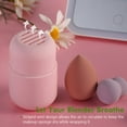 thumbnail image 3 of Makeup Sponge Holder, Cosmetic Blender Silicone Travel Case,Makeup Puff Ball Protective Carrying Container (BLENDER NOT INCLUDED) - Pink, 3 of 5