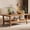 Light Brown, variant on Finmind Solid Wood Coffee Table with Open Storage Shelf, 47-inch Farmhouse Rectangle Center Table for Living Room, Office, Rustic Brown