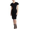 thumbnail image 1 of Rachel Roy Womens Amelie Ruched Jersey Dress, Negro, XX-Large, 1 of 1