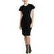 thumbnail image 1 of Rachel Roy Womens Amelie Ruched Jersey Dress, Negro, XX-Large, 1 of 1
