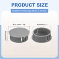 thumbnail image 2 of Uxcell 58Pcs Tapones de Agujero de Plástico, 1 3/16" x 7/16"(DxH) Tapa de Cubierta de Tubo para Agujeros Redondos(28mm), Muebles de Mesa y Silla, Gris Oscuro, 2 of 6