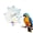01 Clear, variant on NCQ Bird Toys for Parrots - Spinning Wheel Chew Toy with Rotating Plastic Spinner, Enrichment Puzzle Cage Activity for Parakeets, Conures & Cockatiels
