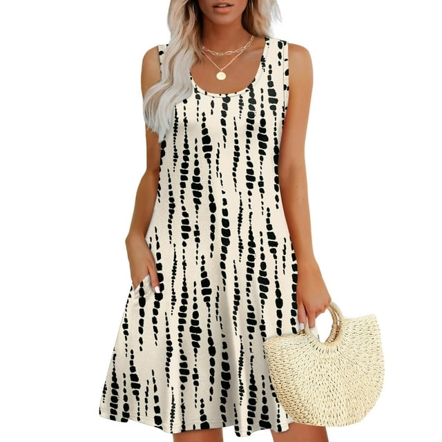 Vestido de verano WEESO 2025 holgado con cuello en V y bolsillos 2XL