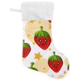 thumbnail image 7 of SKYSONIC Strawberry Christmas Stocking Personalized Large Candy Stocking Hanging Gift Xmas Stockings Decoration for Family Holiday Party Ornaments Decor Fireplace, 7 of 7