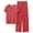 Red, variant on XINC Womens Nightgowns Round Neck Set Of Autumn Thin Of Solid Color Long Sleeved Pajamas Women Casual Large Size Two Piece Set Nightdress for women