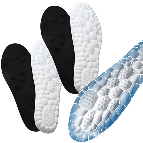 TELOLY Insoles for Men Women, Breathable Soft Foam Shoe Insole, Memory Elastic Comfort Design