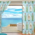 thumbnail image 4 of FREEAMG Alpaca Cactus Plants Sheer Curtains Window Voile Panels Drapes Tulle Curtains Semi Sheer Curtains 84 Inches Long for Living Room Bedroom, Set of 2, 4 of 4