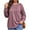 1# Purplish Red, variant on Mifater Plus Size T Shirts for Women Long Sleeve Tunic Tops Fall Crewneck Pleated Blouses Soild Color Loose Shirts for Women