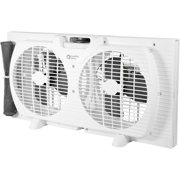 Window Fan for Bedroom, 9 inch 3 Speed Dual Fans with Auto-Locking Expanders, Window Exhaust Fan, Removeable Bug Screen, White