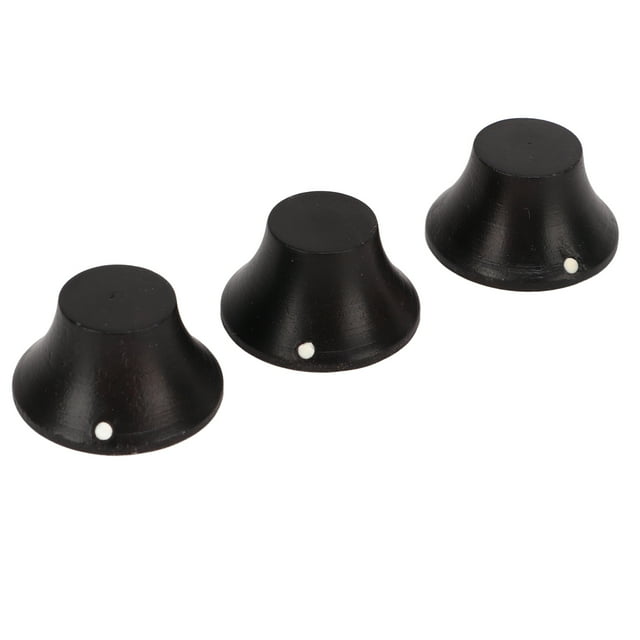 Bouton de Guitare Électrique, Bouton de Contrôle de Volume de Guitare en Bois Inodore Robuste Écologique 3 Pcs pour Réglage Redwood, Maple, Ebony