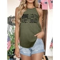 thumbnail image 4 of MOUSYA USA Flag Tank Top Women Halter Sleeveless Tops Patriotic 4th of July Shirts Distressed Graphic Summer Racerback Vest, 4 of 9