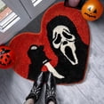 thumbnail image 2 of Price cut 26×24in Halloween Bath Rugs - Soft & Non-Slip Decor, Heart-Shaped Scream Rug - Horror Halloween Bathroom Decor Carpet And Gothic Doormat, 2 of 5