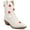 White, variant on Womens Underwood Western Star Detail Pointed Toe Cuban Heel Casual Comfort Ankle Booties, Widths Available