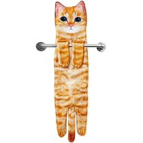 Cat Funny Hand Towels for Bathroom Kitchen - Cute Decorative Cat Mom Dad Decor Hanging Face Towel Absorbent Soft- Easter Mothers Day Birthday Housewarming Funny Gifts for Women Mom Cat Lovers