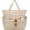 A-brown White Checkered, variant on PTSPLLMY Large Beach Bag for Women, Waterproof Sandproof Tote Bag with Zipper | 36L Pool and Swim bag with Zipper, Wet/Dry pocket and 7 Pockets for Beach Days, Cruises, Vacations and Family travel