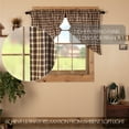 thumbnail image 4 of VHC Brands Rustic & Lodge Farmhouse Kitchen Window Curtains-Rory Prairie Swag Pair, 36x36x18, Chocolate Brown, 4 of 6