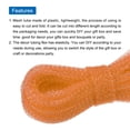 thumbnail image 3 of Unique Bargains 48 Yards Mesh Tube 3/16 Inch Decor Tubing Flex for Wreath,DIY Craft Orange Silver, 3 of 3