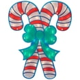 thumbnail image 2 of Northlight 18.5" Lighted Double Candy Cane Christmas Window Silhouette, 2 of 8