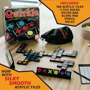 MindWare Qwirkle Deluxe Collector’s Edition Game, 108 Acrylic Tiles, 4 Tile Racks, Nylon bag, Score Card, Pencil & Rules, 2 to 4 Players