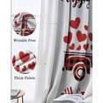 thumbnail image 6 of Valentine's Day Black Out Curtains 72 Inch Long, Light Blocking Drapes with Black Liner, Red Plaid Truck Love Romantic Retro Thermal Blackout Curtains for Bedroom Living Room 52"x72" 2 Panels, 6 of 8